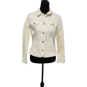 Charters Club Petite Small Jean Jacket light yellow brand new with tags